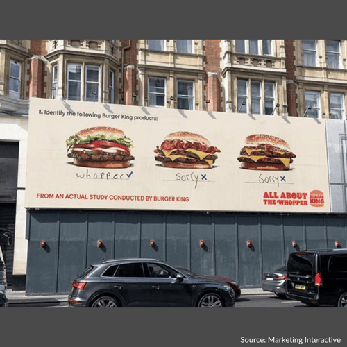 Burger King billboard ad