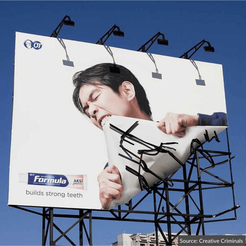 Formula Toothpaste billboard ad